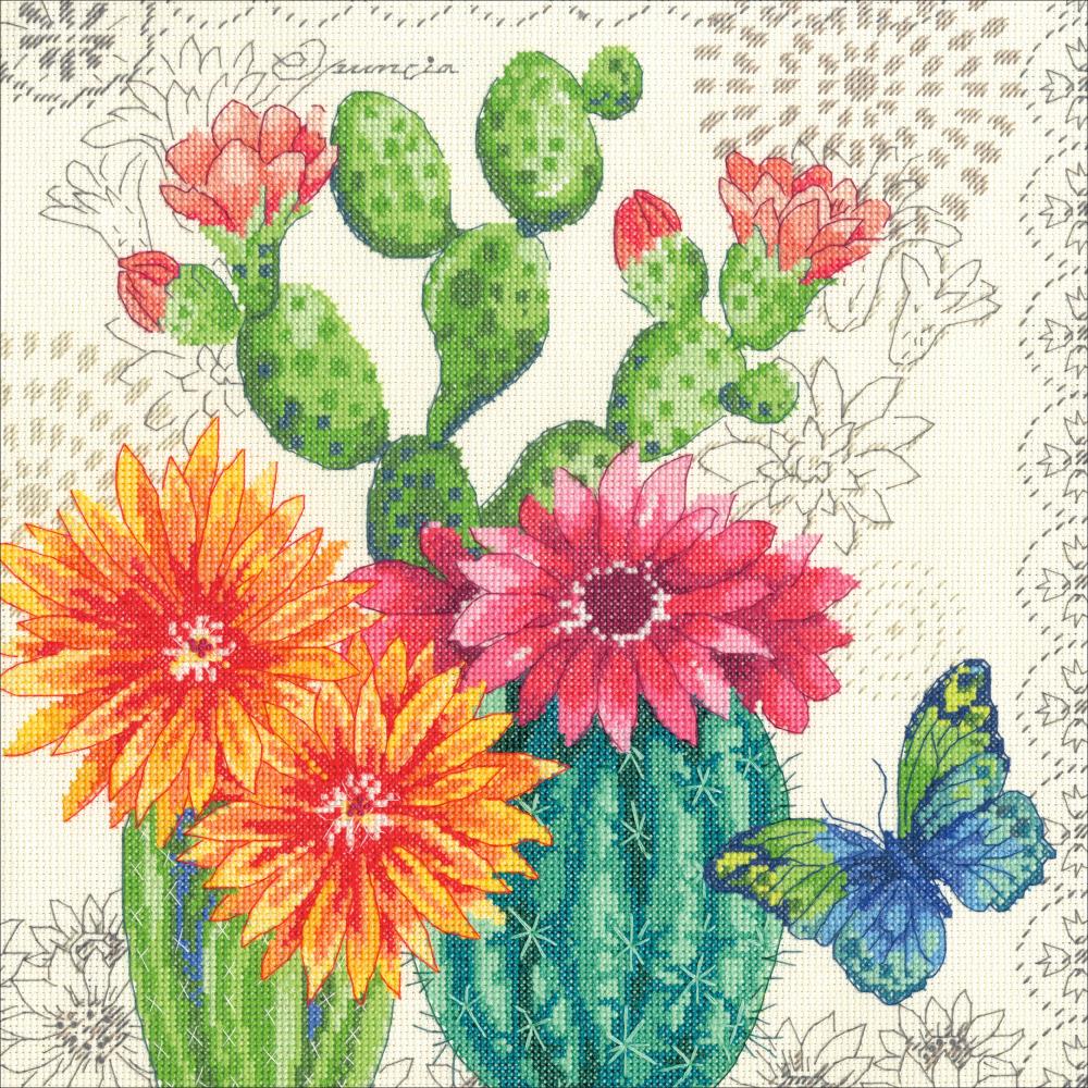Cactus Bloom Counted Cross Stitch Kit